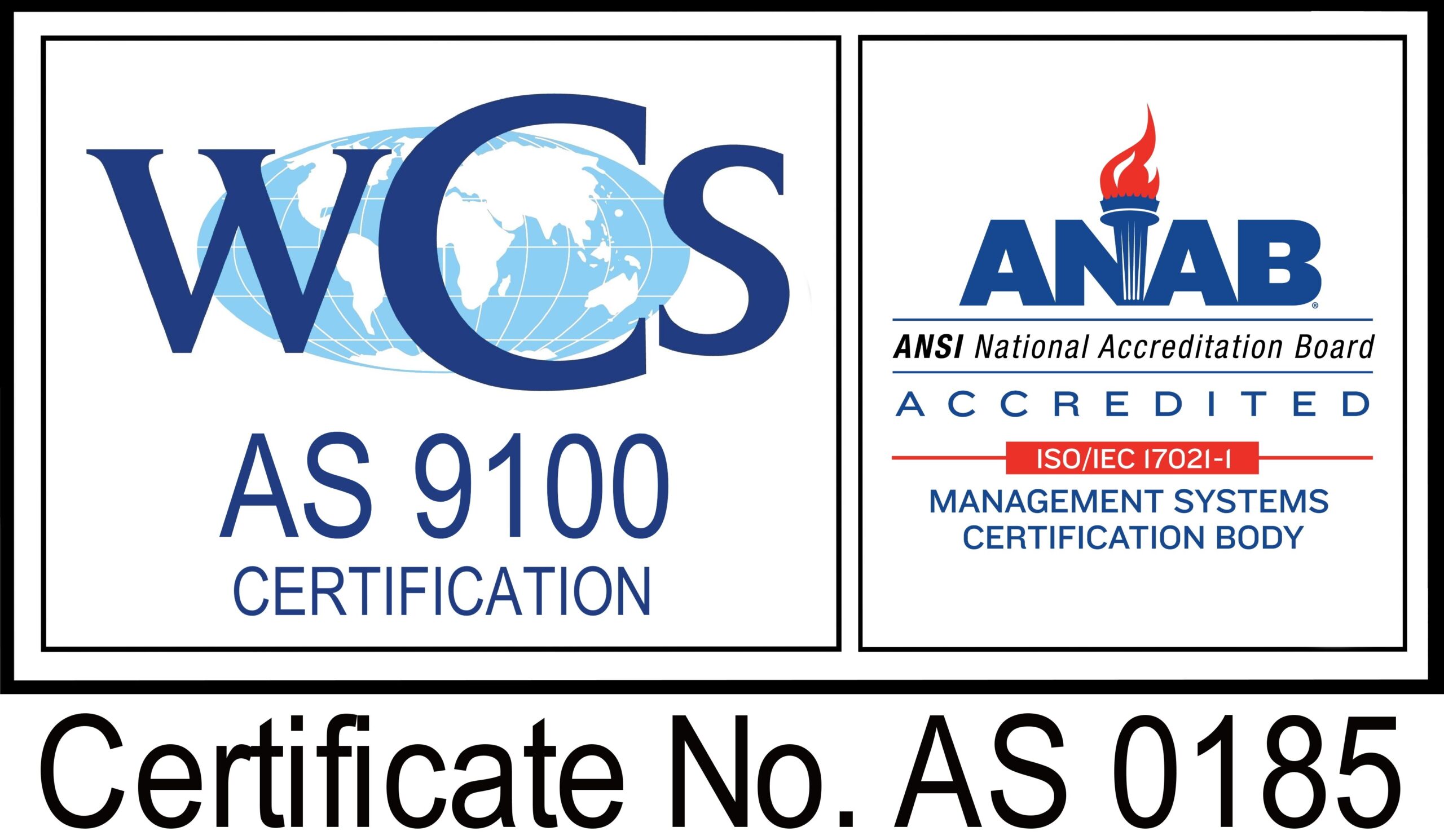 Certificate No. As 0185 Image